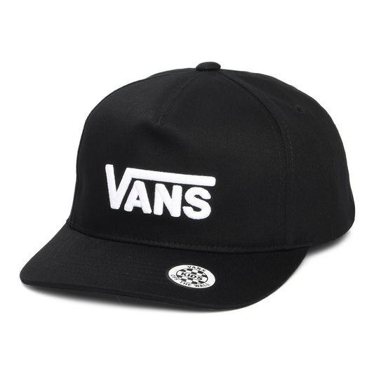 Casquette Snapback Enfant à Visière Incurvée Drop V Logo II noir-blanc VANS