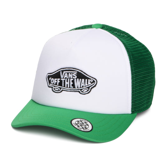 Casquette Trucker Enfant à Visière Incurvée Classic Patch blanc-vert vif VANS