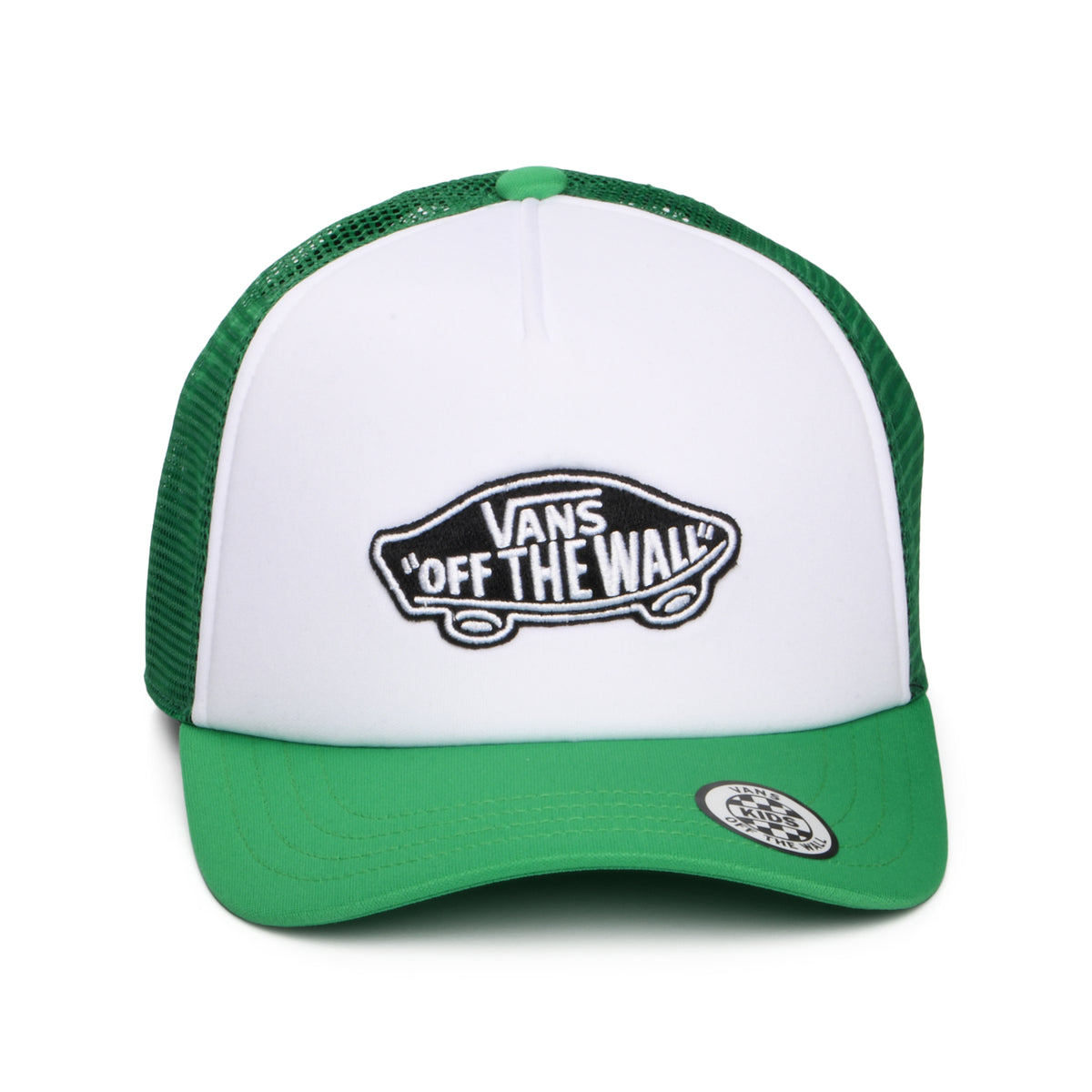 Casquette Trucker Enfant à Visière Incurvée Classic Patch blanc-vert vif VANS