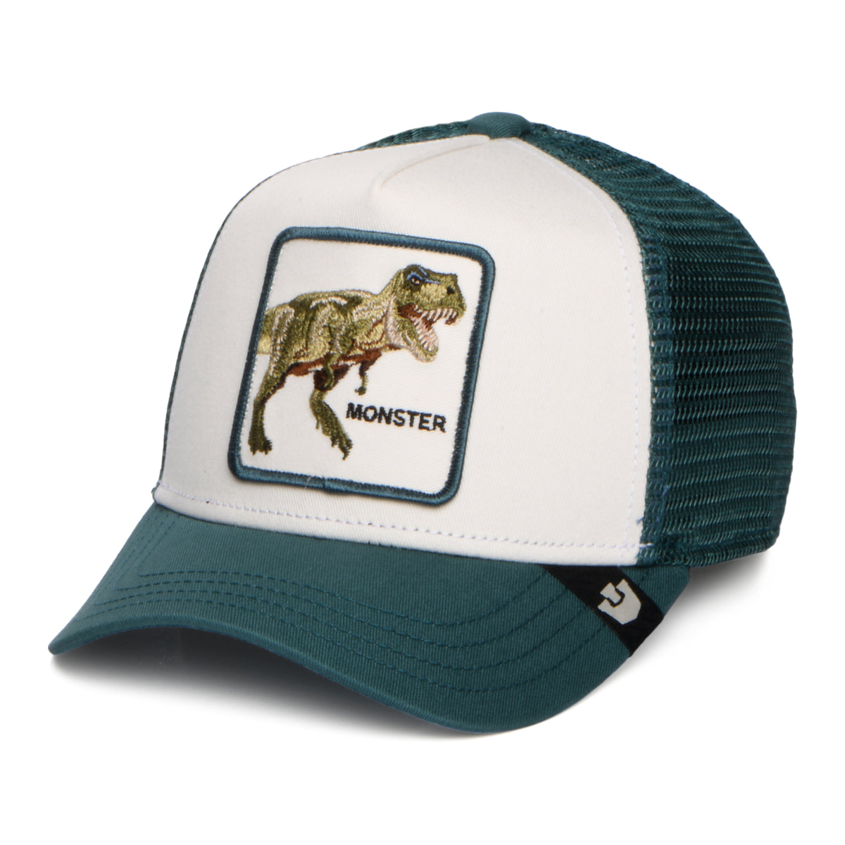 Casquette Trucker Enfant Monster T-Rex Mini blanc-vert aqua GOORIN