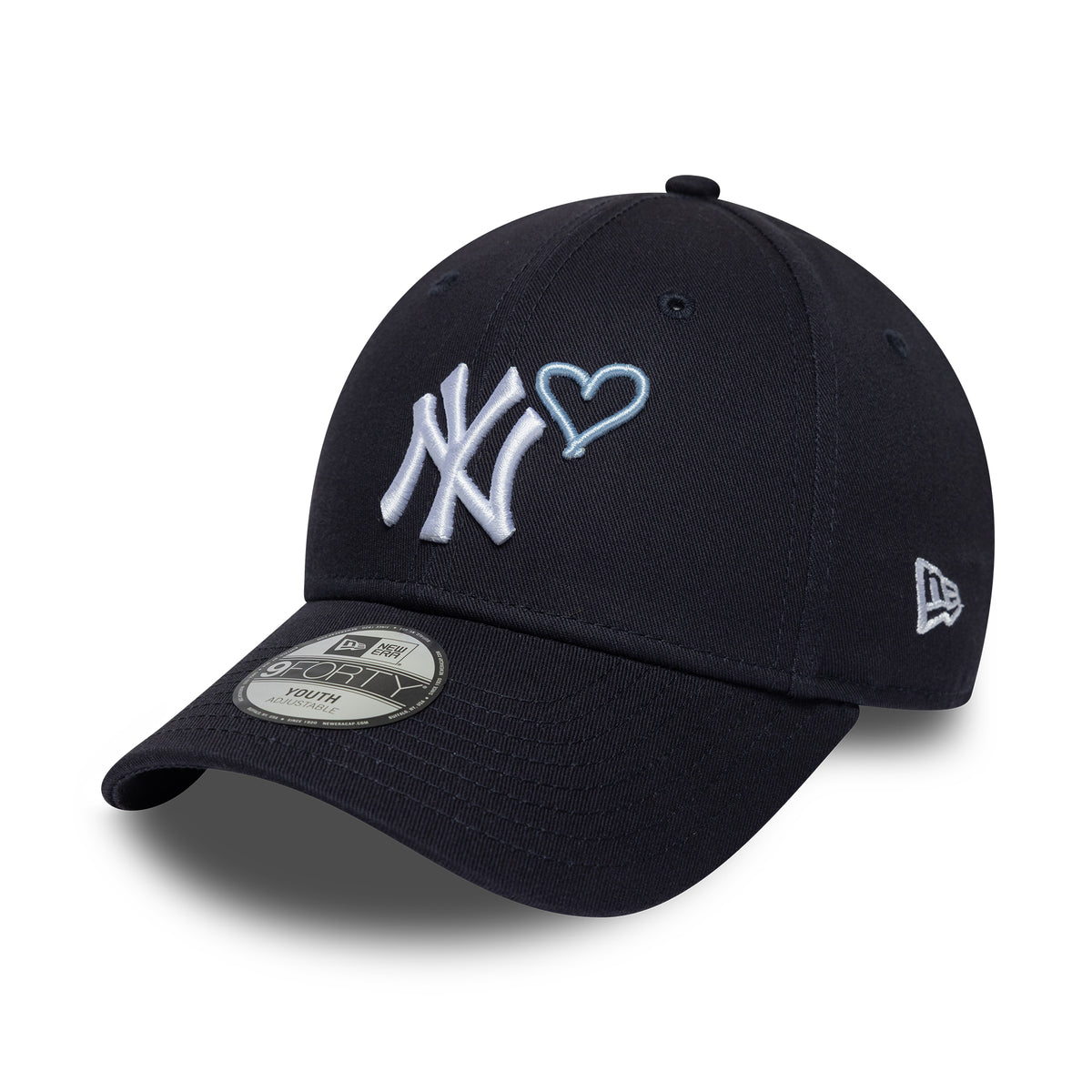 Casquette Enfant 9FORTY MLB Heart Icon New York Yankees bleu marine-blanc NEW ERA