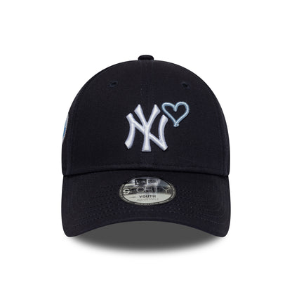 Casquette Enfant 9FORTY MLB Heart Icon New York Yankees bleu marine-blanc NEW ERA
