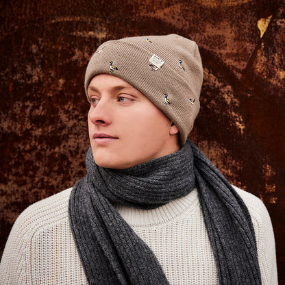 Bonnet à Revers Oies Vinson taupe BARTS