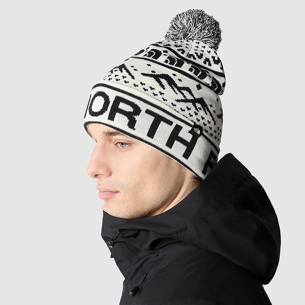 Bonnet à Pompon Ski Tuke blanc cassé-noir THE NORTH FACE