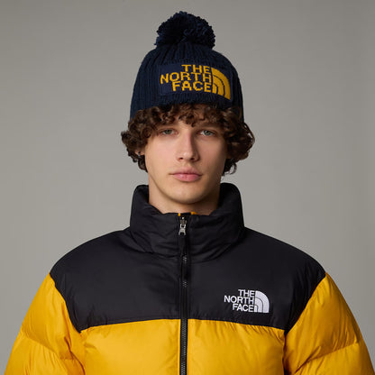 Bonnet à Pompon Recyclé Heritage Ski Tuke bleu marine-jaune THE NORTH FACE