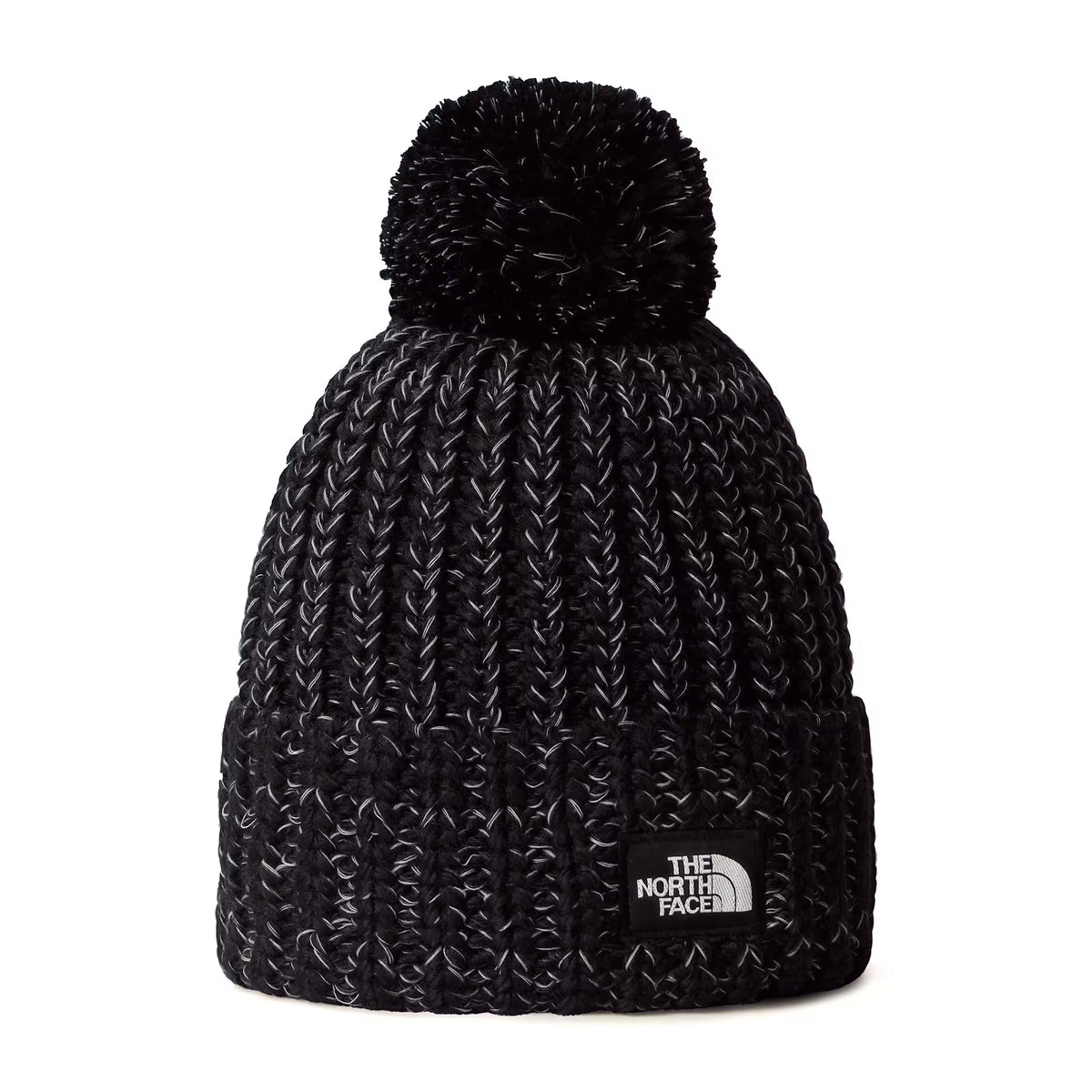 Bonnet à Pompon Cozy Chunky Cabin noir-blanc THE NORTH FACE