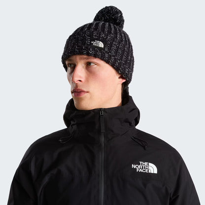 Bonnet à Pompon Cozy Chunky Cabin noir-blanc THE NORTH FACE