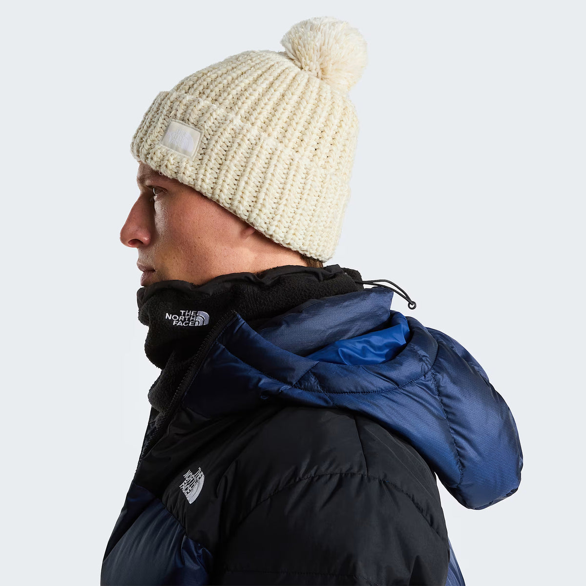 Bonnet à Pompon Cozy Chunky Cabin blanc cassé THE NORTH FACE