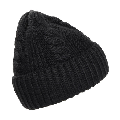 Bonnet Femme à Revers et à Torsades Oh Mega noir THE NORTH FACE