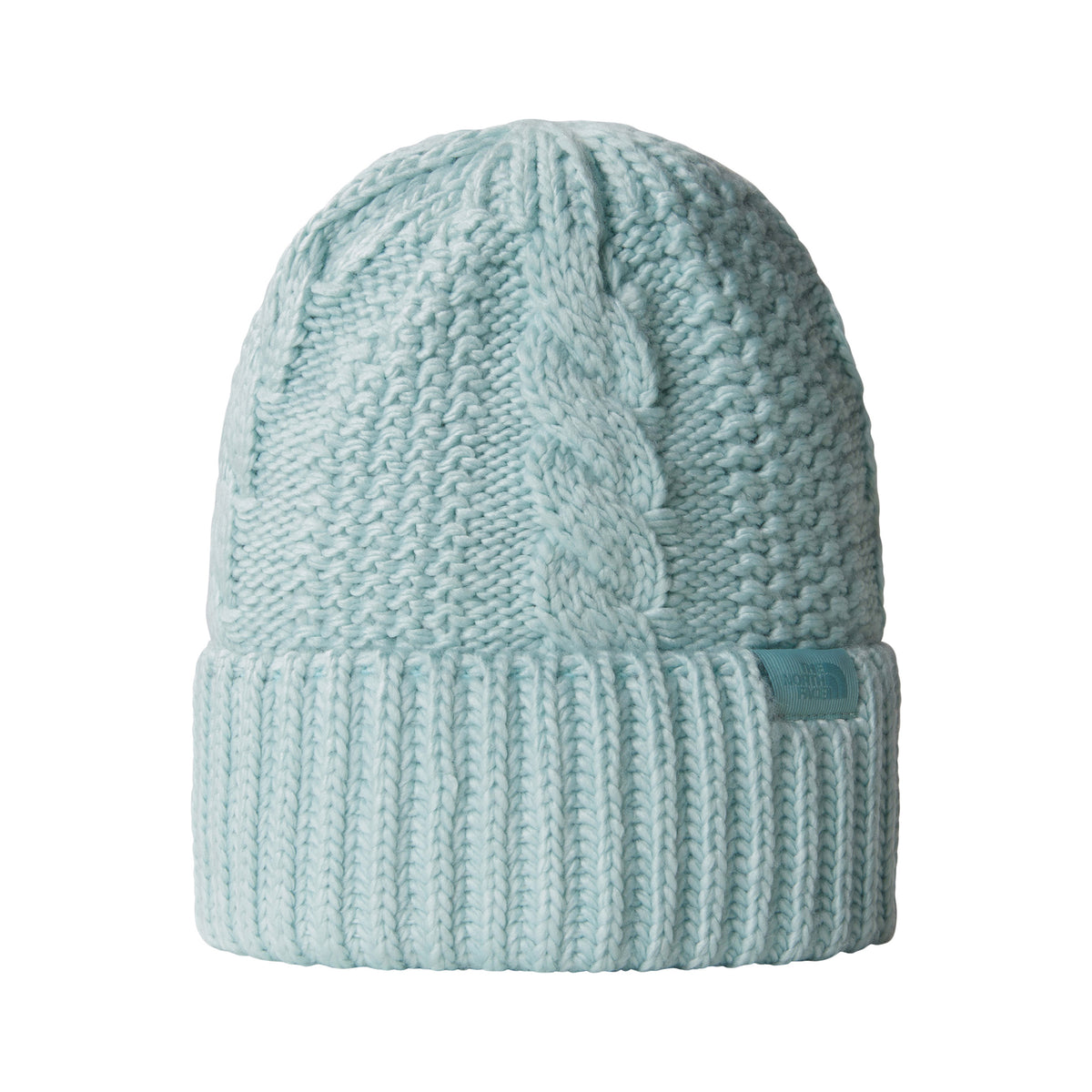 Bonnet Femme à Revers et à Torsades Oh Mega bleu glacé THE NORTH FACE