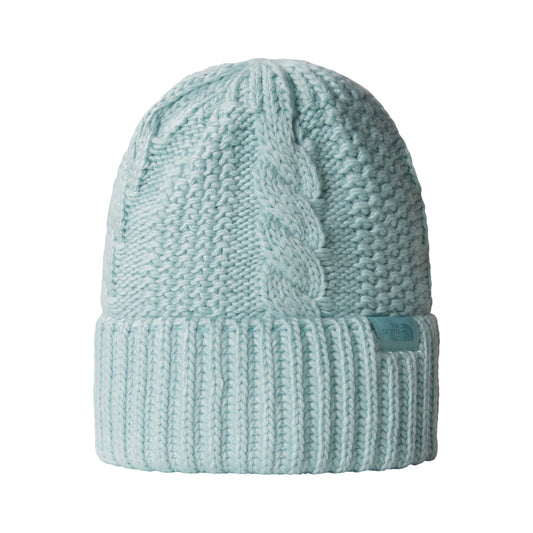 Bonnet Femme à Revers et à Torsades Oh Mega bleu glacé THE NORTH FACE
