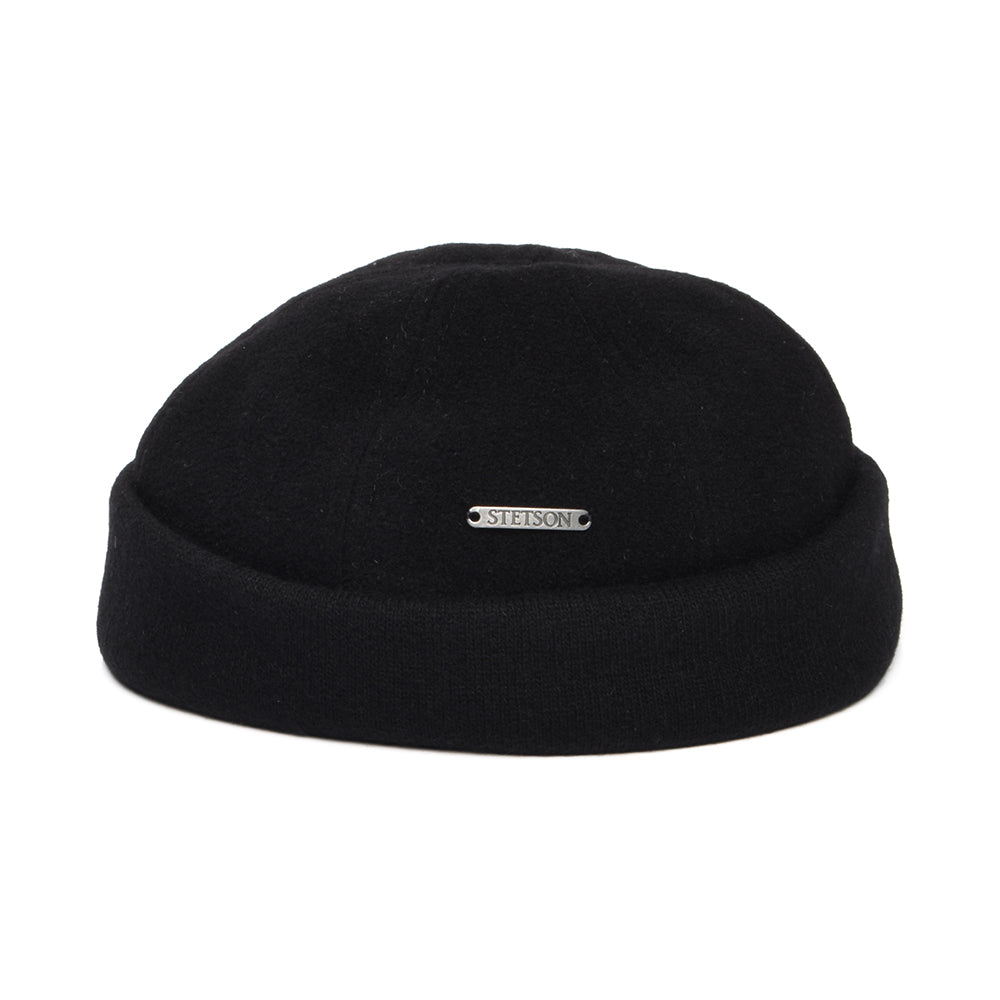 Bonnet Miki Breton en Laine et Cachemire Sparr noir STETSON