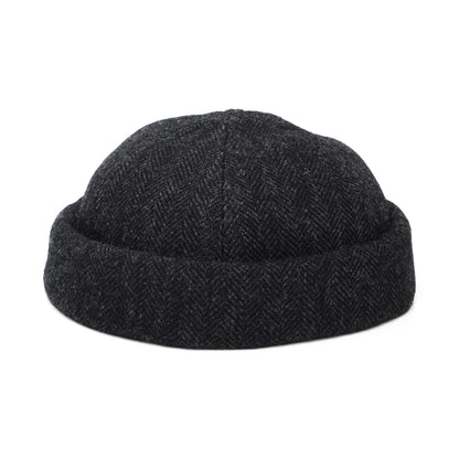 Bonnet Miki Breton en Laine à Chevrons gris foncé STETSON