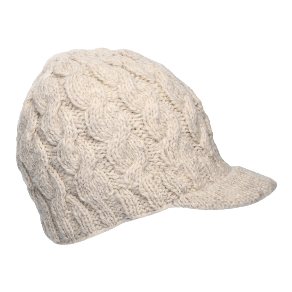 Bonnet à Visière à Torsades avoine KUSAN
