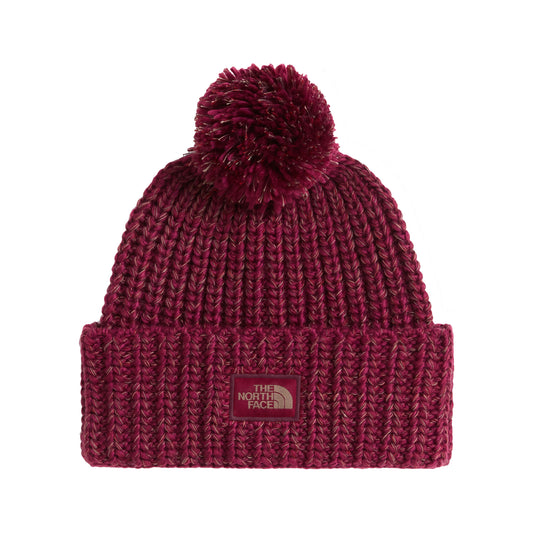 Bonnet à Pompon Cozy Chunky Cabin bordeaux THE NORTH FACE