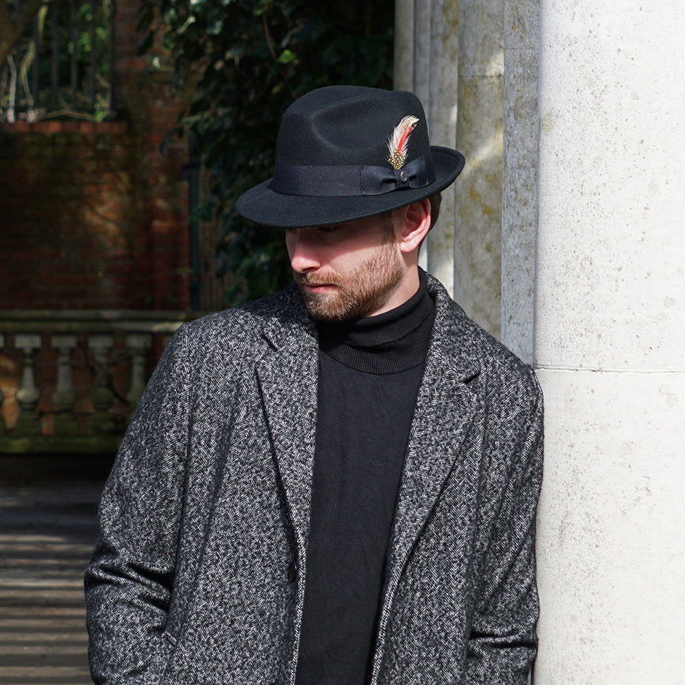 Chapeau Trilby Déformable Blues noir JAXON & JAMES - VENTE EN GROS