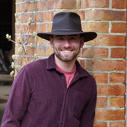 Chapeau Australien en Toile Cirée marron JAXON & JAMES - VENTE EN GROS