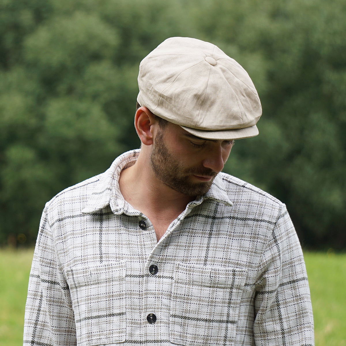 Casquette Gavroche en Lin naturel JAXON & JAMES - VENTE EN GROS