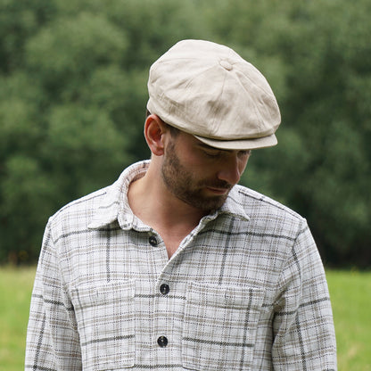 Casquette Gavroche en Lin naturel JAXON & JAMES - VENTE EN GROS