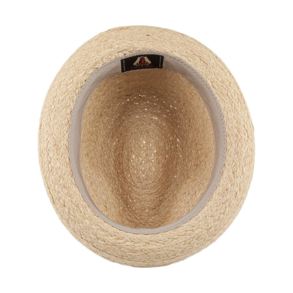 Chapeau Trilby en Raphia Saybrook naturel JAXON & JAMES - VENTE EN GROS