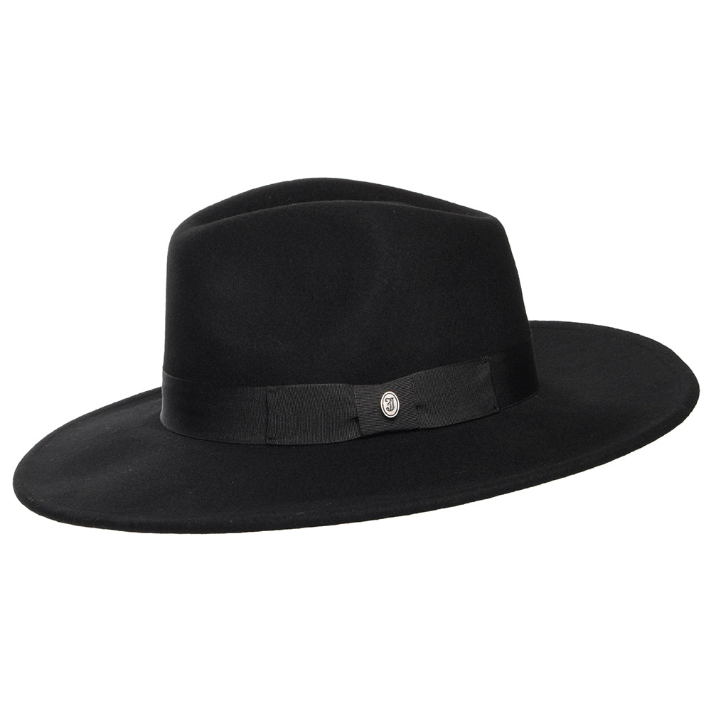 Chapeau Fedora à Bord Large The Author noir JAXON & JAMES - VENTE EN GROS
