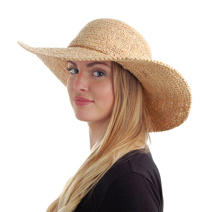 Chapeau Été en Raphia Swinger naturel SUR LA TÊTE