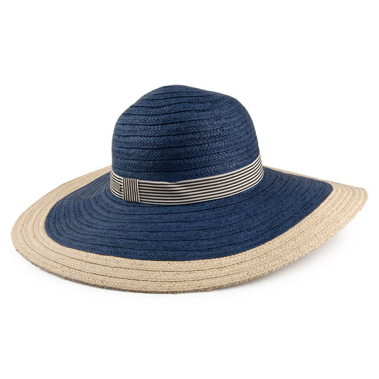 Chapeau Été à Bord Large Lora naturel-bleu marine BETMAR