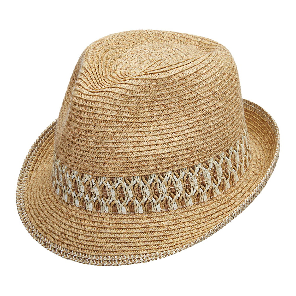 Chapeau Trilby En Papier Tressé naturel CAPPELLI