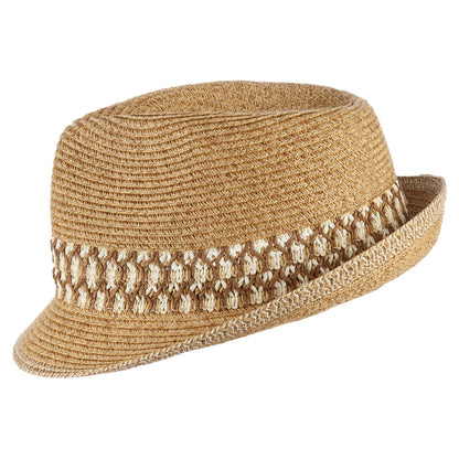 Chapeau Trilby En Papier Tressé naturel CAPPELLI