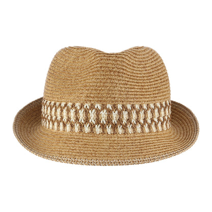 Chapeau Trilby En Papier Tressé naturel CAPPELLI