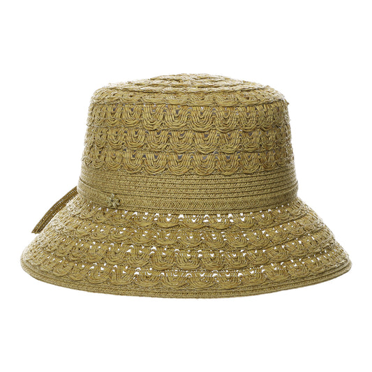 Chapeau Bob en Papier Tressé Sorina toast CAPPELLI