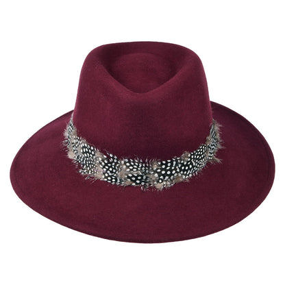 Chapeau Fedora Plume Country merlot FAILSWORTH