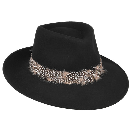 Chapeau Fedora Plume Country noir FAILSWORTH