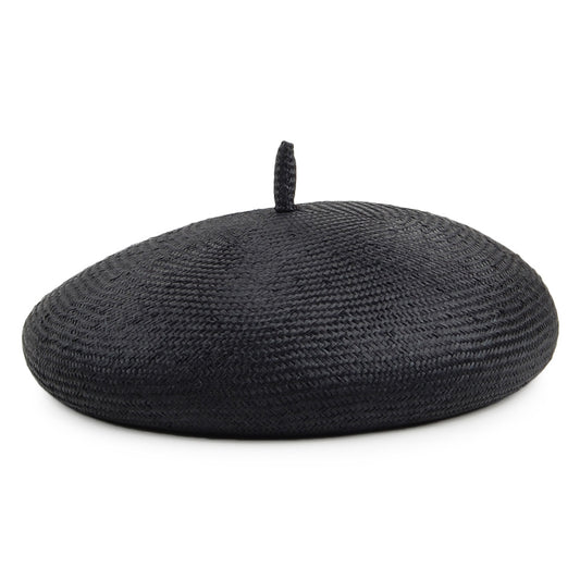 Béret en Paille Audrey noir WHITELEY