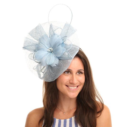 Chapeau Bibi Satine bleu clair JANE ANNE DESIGNS