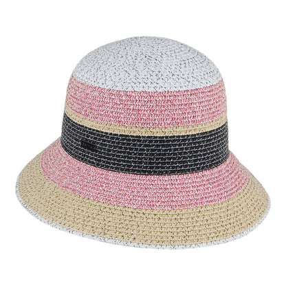 Chapeau Été à Rayures Catherine naturel-rose BETMAR