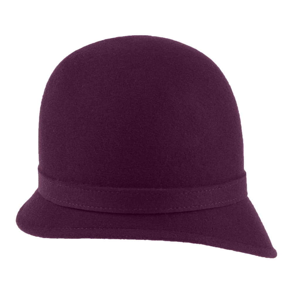Chapeau Cloche en Laine avec Noeud Harper mûre WHITELEY