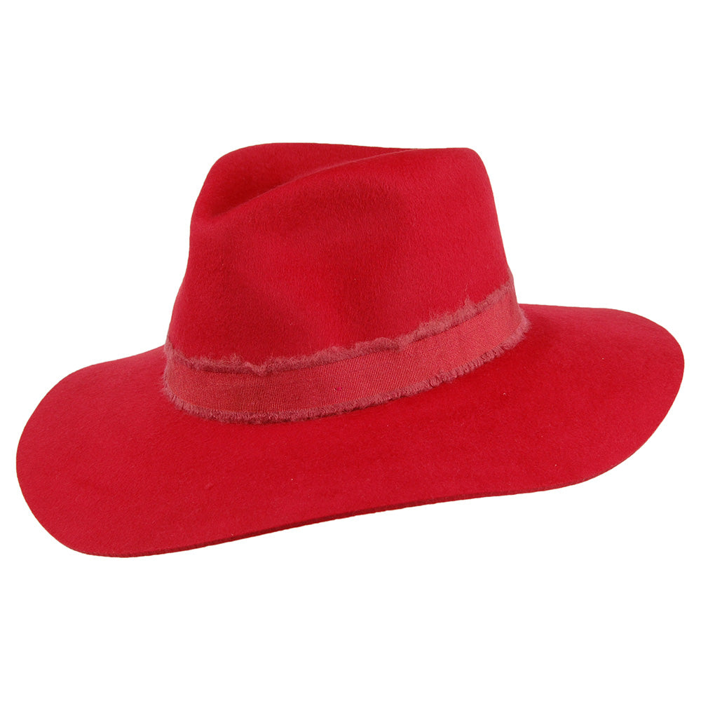 Chapeau Fedora à Bord Large Ella rouge BRIXTON