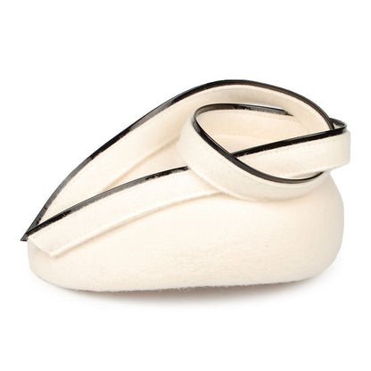 Chapeau Calot en Laine Rachael blanc hiver WHITELEY