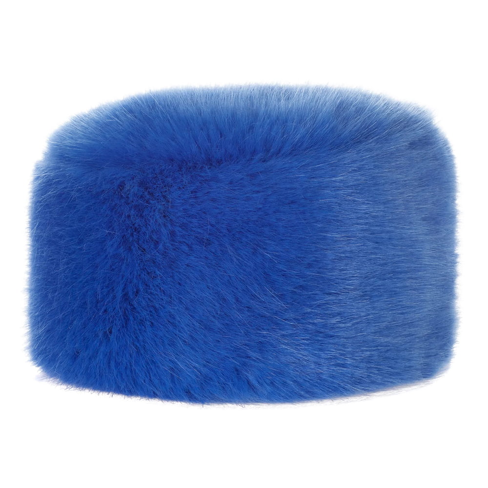 Chapeau Calot Femme Hiver en Fausse Fourrure bleu roi HELEN MOORE
