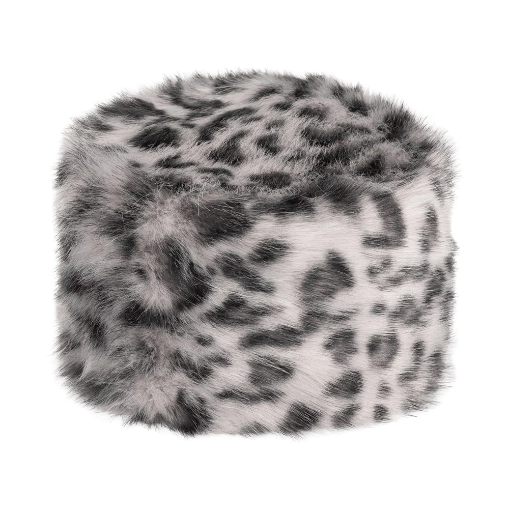 Chapeau Calot Femme Hiver en Fausse Fourrure léopard gris HELEN MOORE