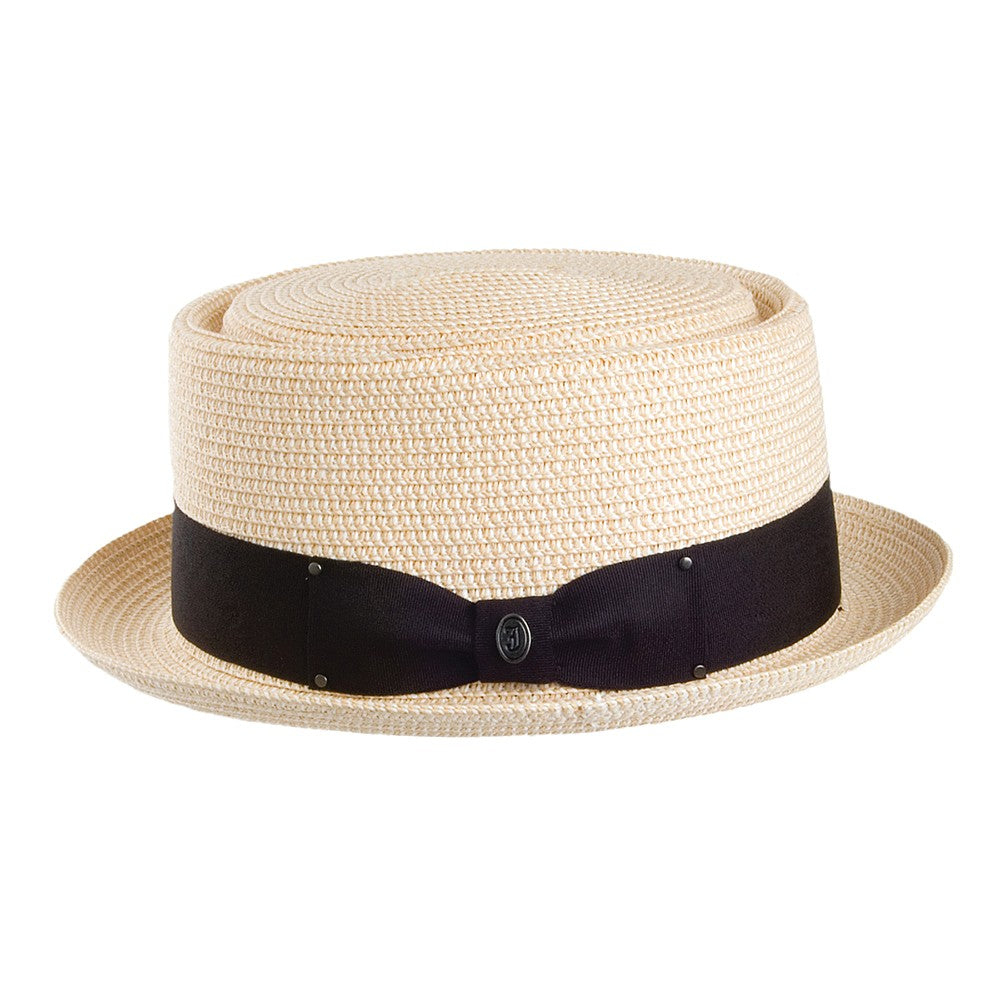 Chapeau Pork Pie en Paille Toyo Tressée naturel JAXON & JAMES