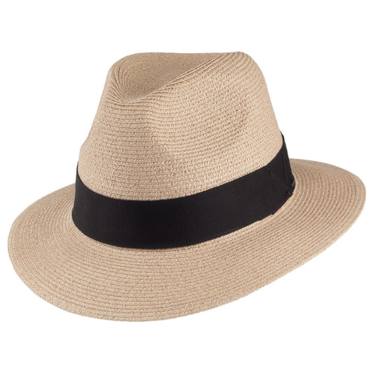 Chapeau Fedora en Paille Toyo Mullan sable BAILEY