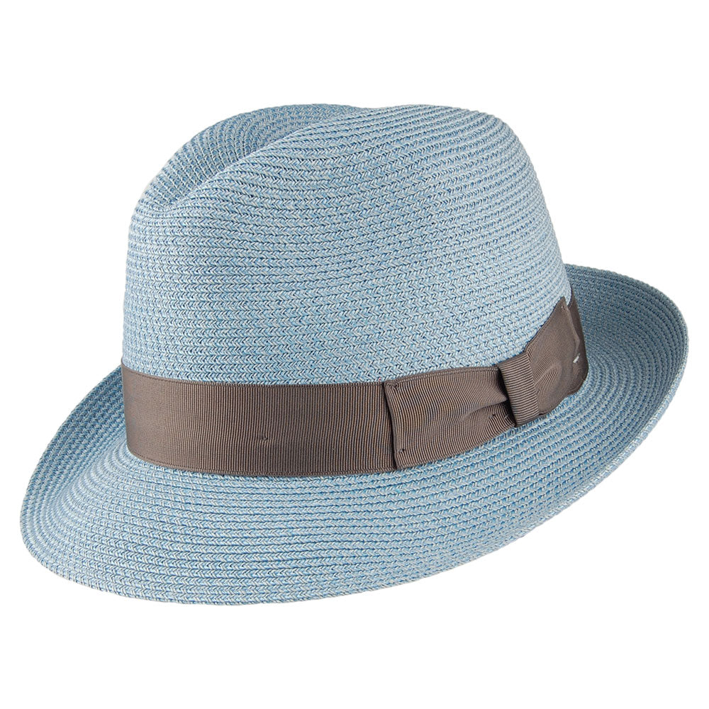 Chapeau Trilby Boss bleu fumé SIGNES