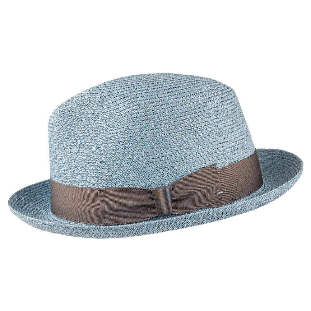 Chapeau Trilby Boss bleu fumé SIGNES