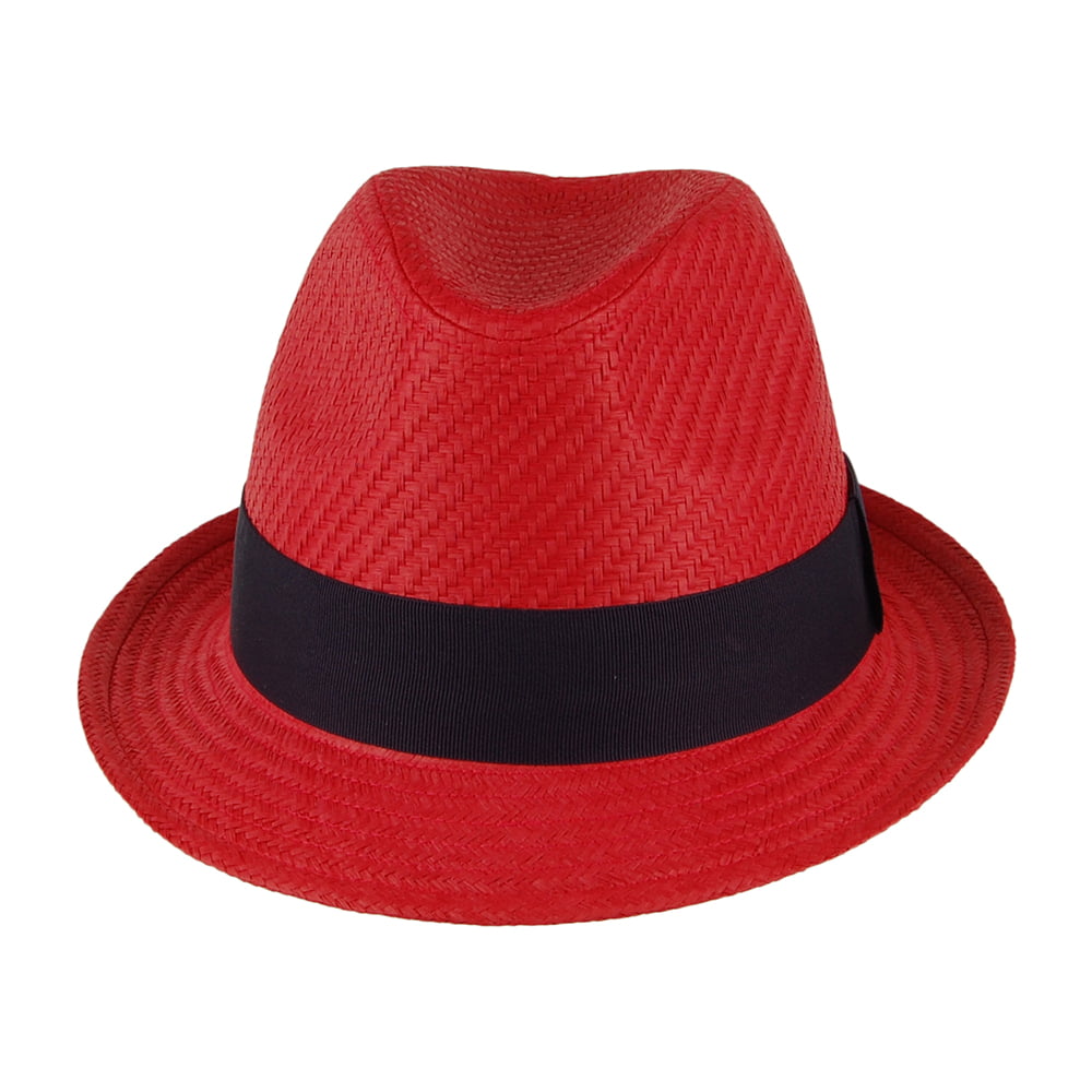 Chapeau Trilby en Paille rouge FAILSWORTH