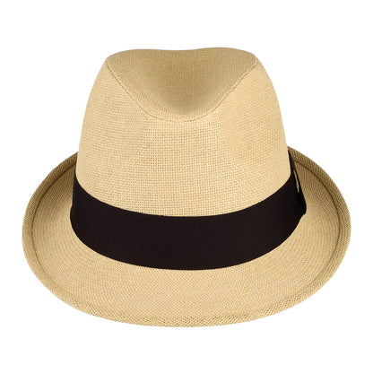 Chapeau Trilby en Paille Toyo beige sable FAILSWORTH