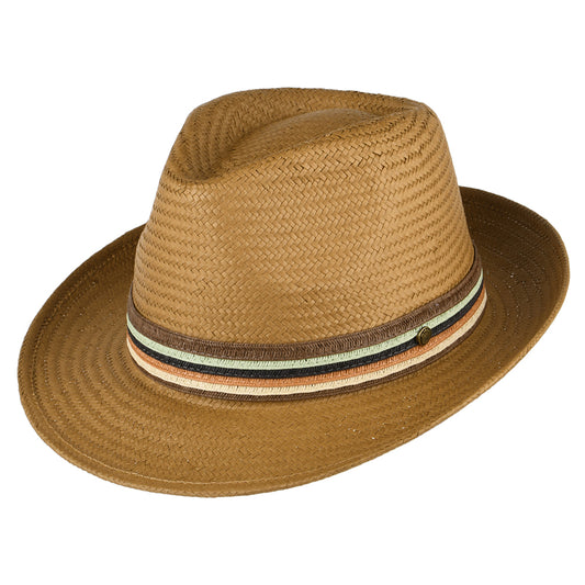 Chapeau Fedora en Paille Toyo Monaco tabac FAILSWORTH