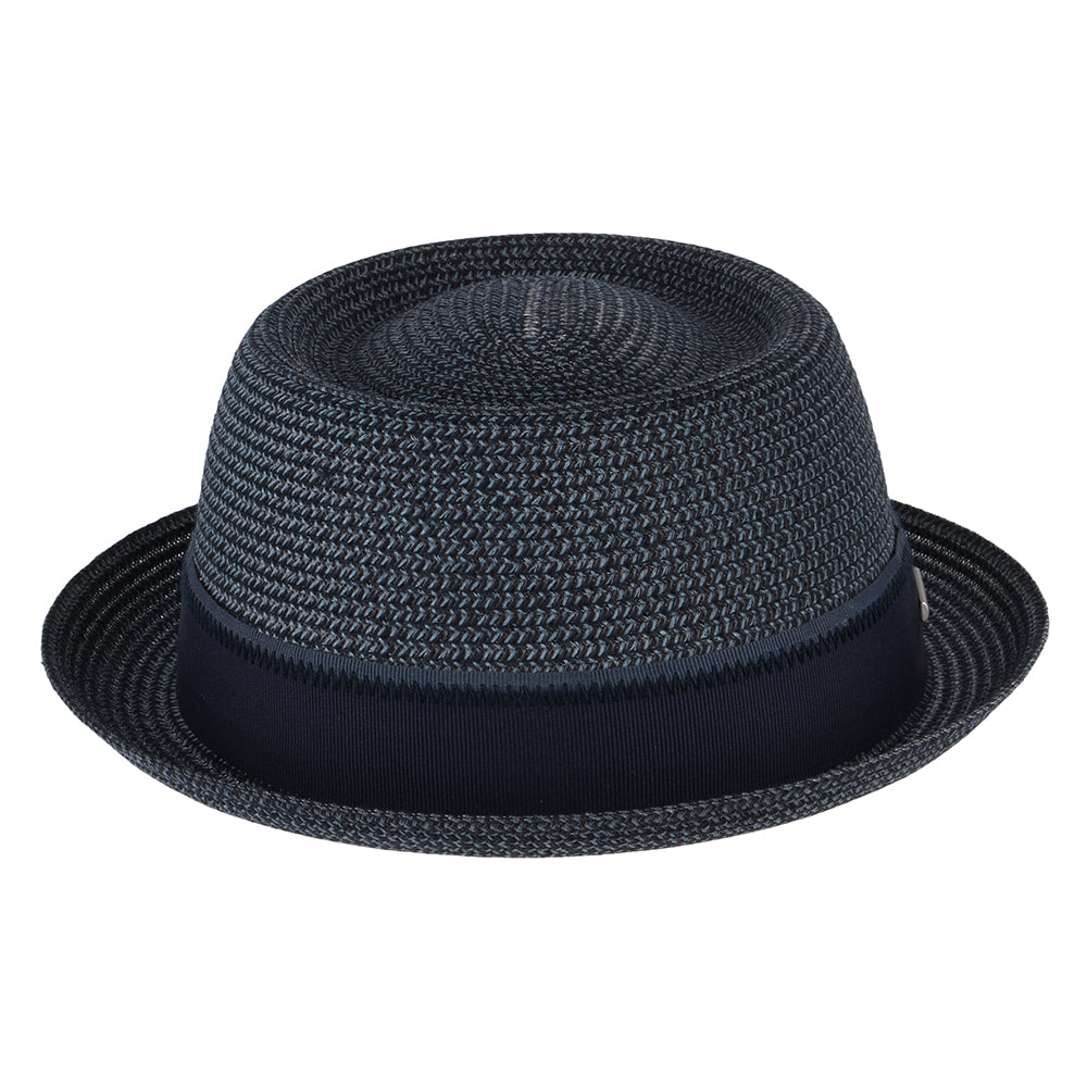 Chapeau Pork Pie en Paille Toyo bleu STETSON