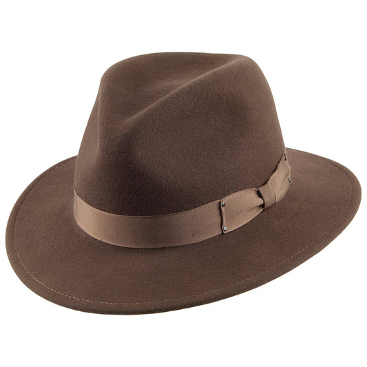 Chapeau Fedora en Laine Feutrée Déformable Hydrofuge Curtis serpent BAILEY
